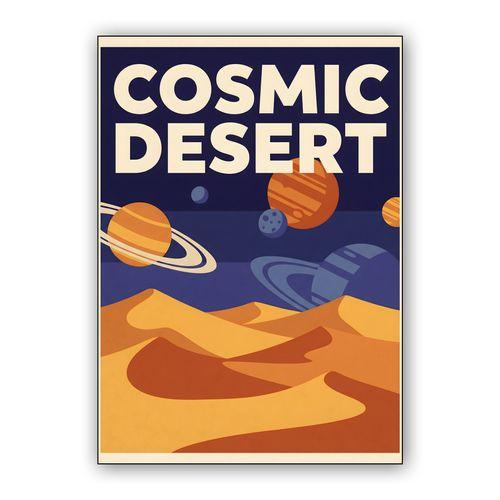 Cosmic Desert: An Interstellar Travel Poster wall art poster
