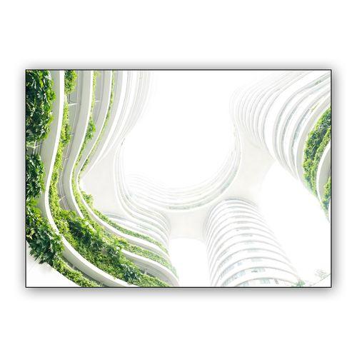 Verdant Heights: The Solarpunk Atrium wall art poster