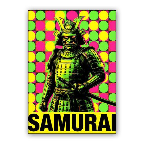 Neon Bushido: The Pop Art Samurai wall art poster