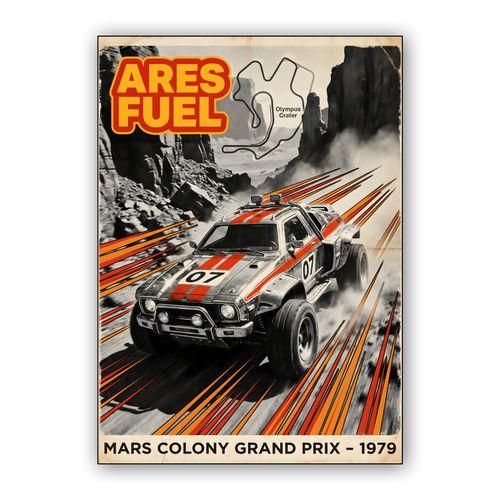 Mars Colony Grand Prix 1979 wall art poster