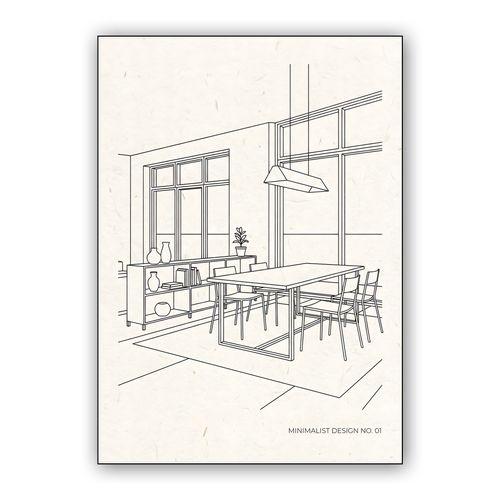 Minimalist Design No. 1: The Modern Interior wall art poster