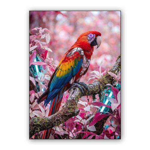 Bionic Core Scarlet Macaw wall art poster