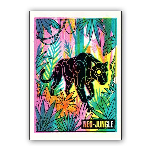 Neo-Jungle Robotic Panther wall art poster