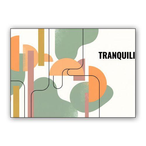 Serene Geometric Abstract: Tranquility wall art poster