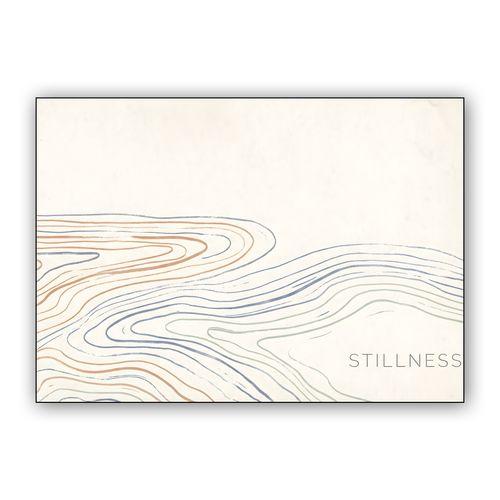 Stillness Topographic Line Art wall art poster