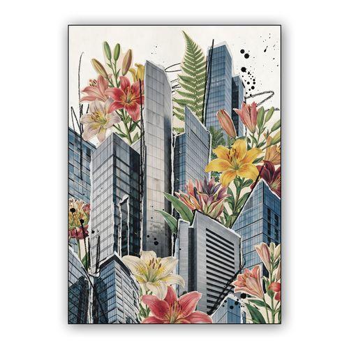 Verdant Glass: The City Awakens wall art poster