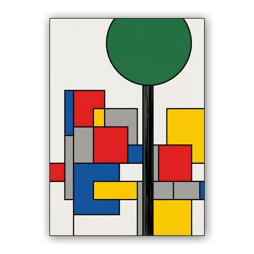 De Stijl Canopy: Primary Nature Study wall art poster