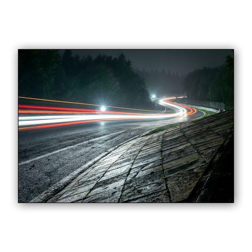 Nürburgring Night Light Trails wall art poster
