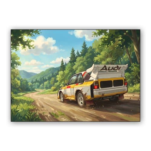 Audi Sport Quattro S1 E2: Forest Rally Stage wall art poster