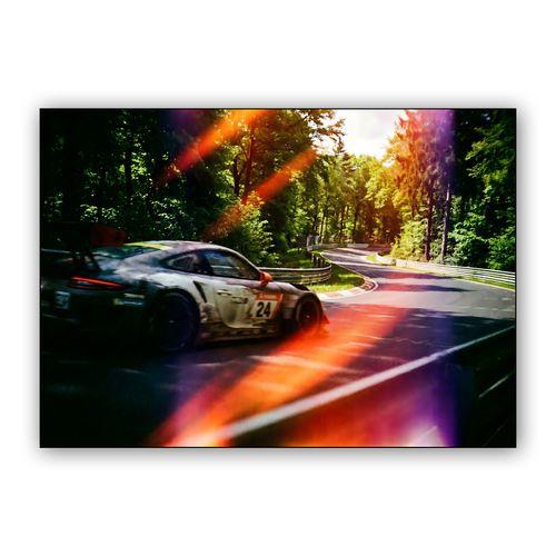Nürburgring Flare: Porsche 911 GT3 wall art poster