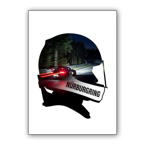 Nürburgring Vision: Porsche 911 Night Endurance wall art poster
