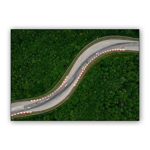 Sinuous Speed: Aerial View of the Green Hell wall art poster