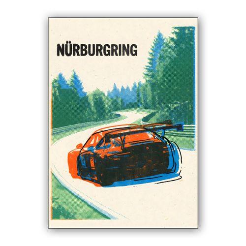 Nürburgring Heritage: Porsche GT3 R Forest Pursuit wall art poster