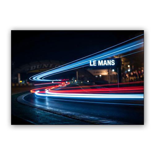 Velocity at Night: Le Mans Light Trails wall art poster