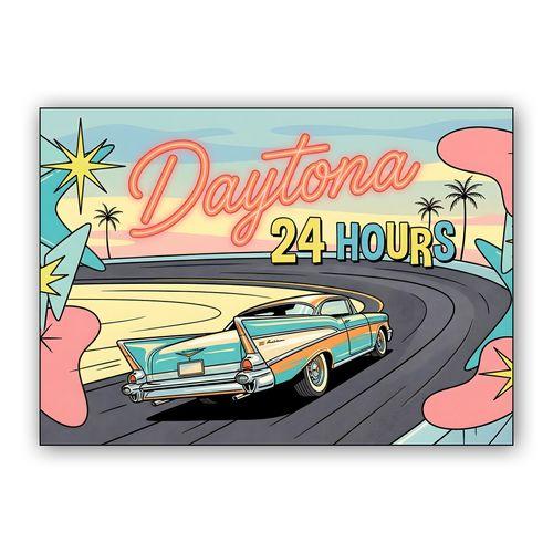 Mid-Century Motion: Daytona 24 Hours Classic wall art poster
