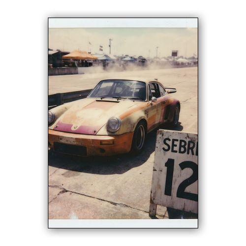 Sebring 12h Heritage: Weathered Porsche 911 Instant Film wall art poster