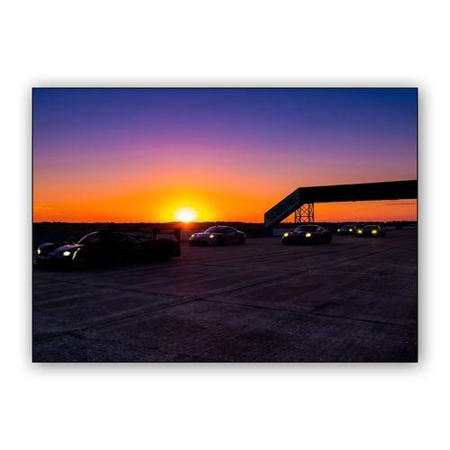 Sunset Charge: The 12 Hours of Sebring Twilight wall art poster