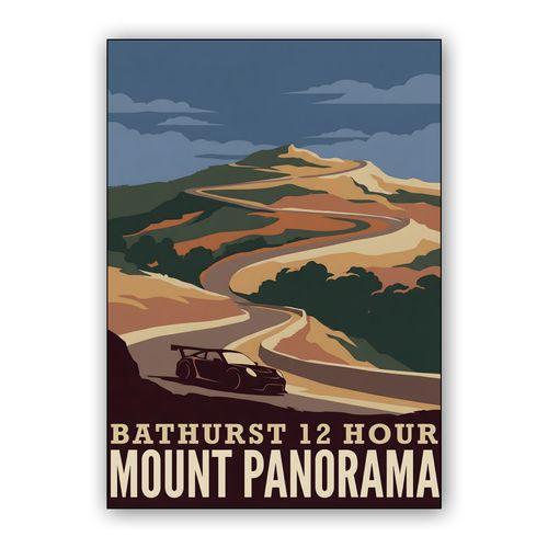 Mount Panorama Heritage: Bathurst 12 Hour Vintage Poster wall art poster