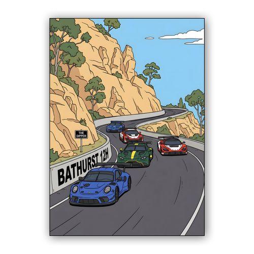 The Dipper Descent: Bathurst 12h GT3 Illustration wall art poster