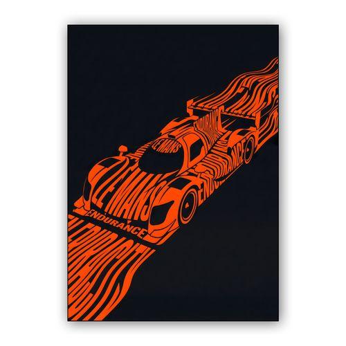 Typographic Velocity: Le Mans Endurance Prototype wall art poster