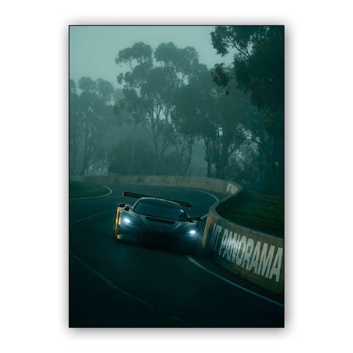 Mountain Mist: McLaren 720S GT3 at Mount Panorama wall art poster