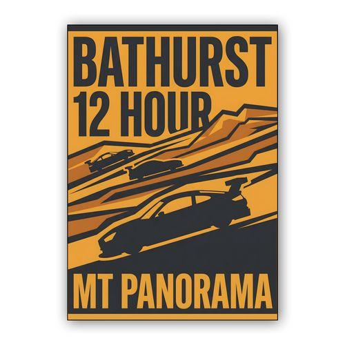 Bathurst 12 Hour: Mount Panorama GT3 Sprint Poster wall art poster