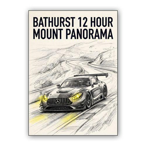 Bathurst 12 Hour: Mount Panorama Racing Legend wall art poster