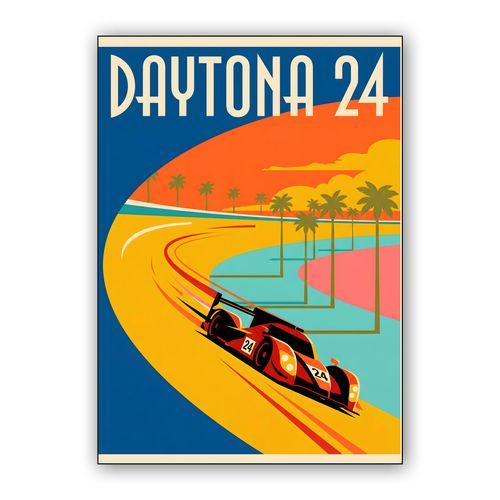 Daytona 24: Mid-Century Endurance Poster wall art poster