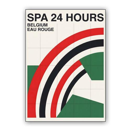 Spa 24 Hours: Eau Rouge Minimalist Modernist Poster wall art poster