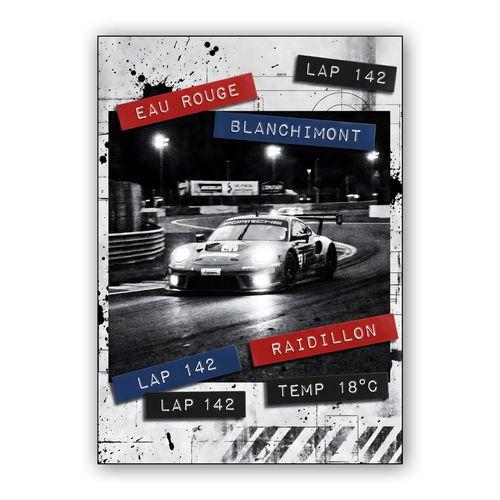 Spa 24h Heritage: Porsche 911 at Eau Rouge and Raidillon wall art poster