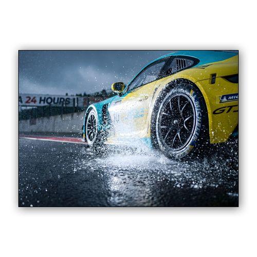 Ardennes Deluge: Porsche 911 GT3 R at the 24h Spa wall art poster