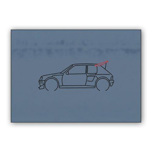 Group B Legend: Peugeot 205 T16 Minimalist Line Art wall art poster