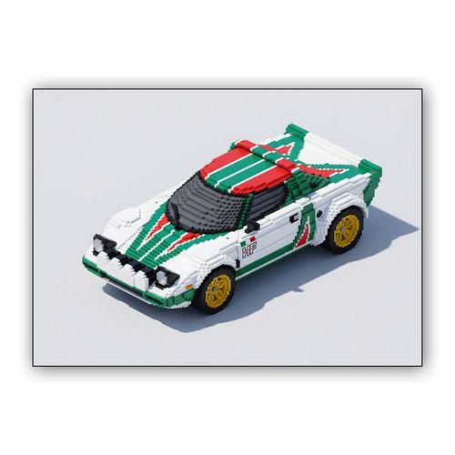 Voxel Rally Legend: Lancia Stratos HF Alitalia Edition wall art poster