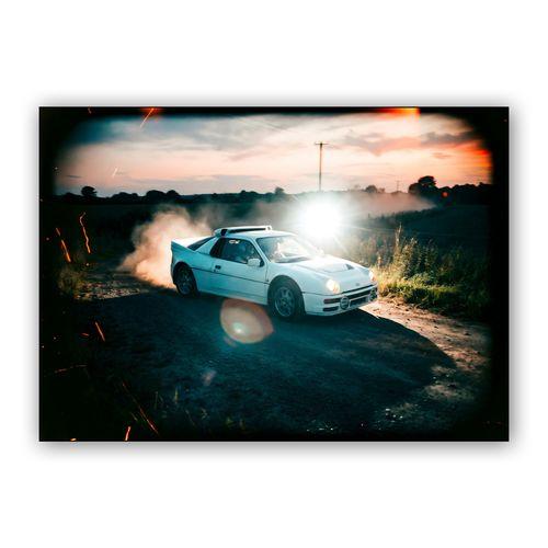 Ford RS200 Dusk Rally Chase wall art poster