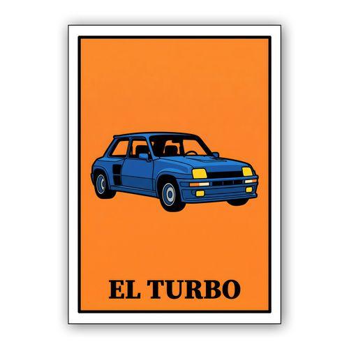 Renault R5 Turbo Loteria Art wall art poster