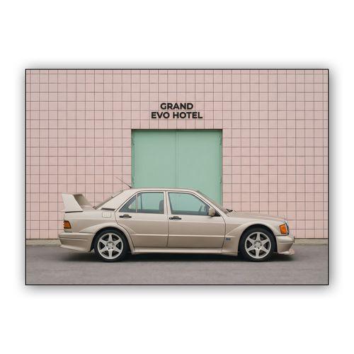 Grand Evo Hotel Mercedes 190E Evolution II wall art poster