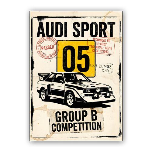 Audi Sport Quattro S1 Group B Competition Poster wall art poster