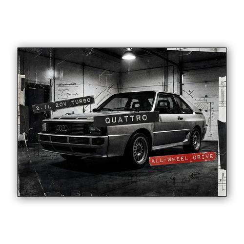 Audi Quattro Workshop Heritage Collage wall art poster