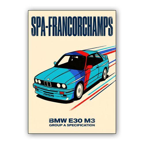 BMW E30 M3 Spa-Francorchamps Group A Poster wall art poster