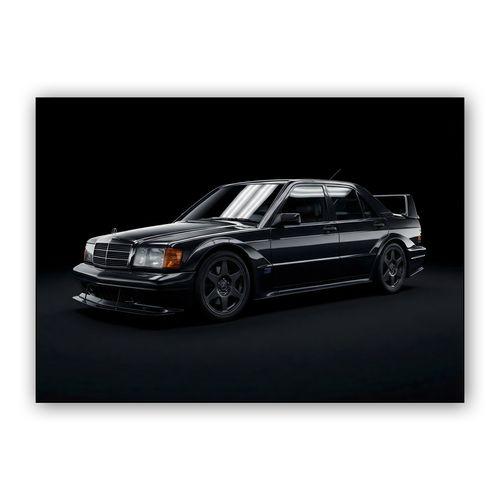 Mercedes 190E Evolution II Studio Noir wall art poster