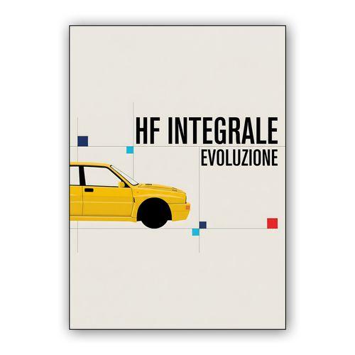 Lancia Delta HF Integrale Evoluzione Swiss Style Art wall art poster