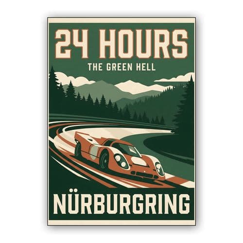 Nürburgring 24 Hours Green Hell Poster wall art poster