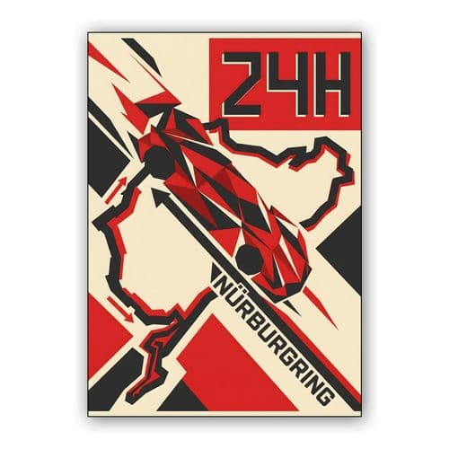 Nürburgring 24H Geometric Speed wall art poster