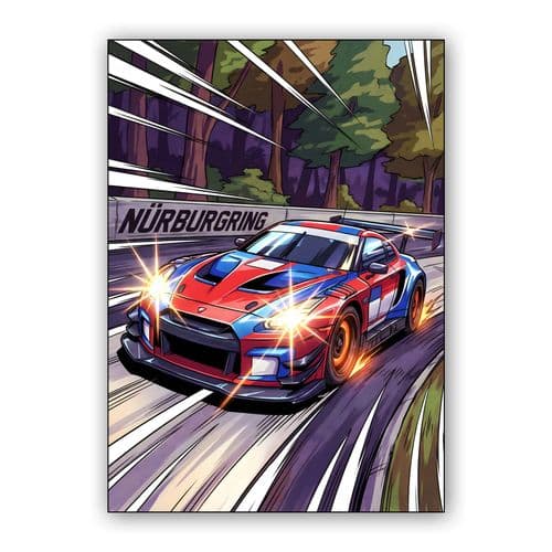 Nissan GT-R Nürburgring Attack wall art poster