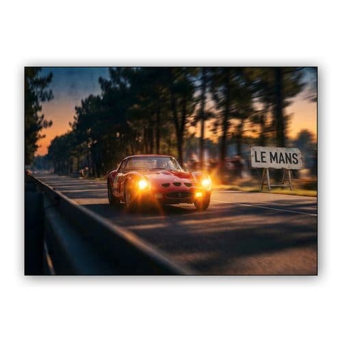 Golden Hour at Le Mans wall art poster