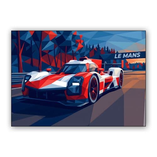 Le Mans Prototype Poly Speed wall art poster