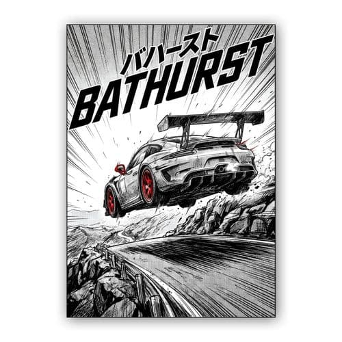 Bathurst 12H Manga Leap wall art poster
