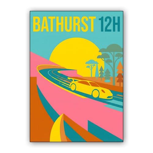 Bathurst 12H: Sunset Descent wall art poster