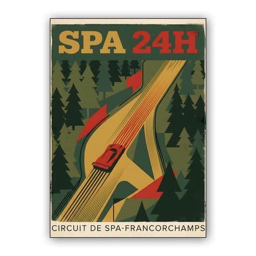Spa 24H: The Climb through the Ardennes wall art poster