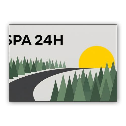 Spa 24H: Minimalist Ardennes Sunset wall art poster
